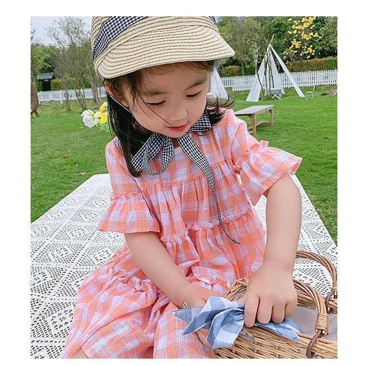 [507206] - Dress Fashion Anak Perempuan - Motif Gingam Three Connections