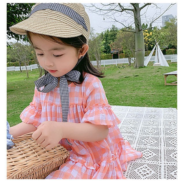[507206] - Dress Fashion Anak Perempuan - Motif Gingam Three Connections