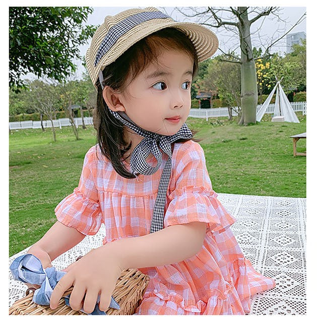 [507206] - Dress Fashion Anak Perempuan - Motif Gingam Three Connections
