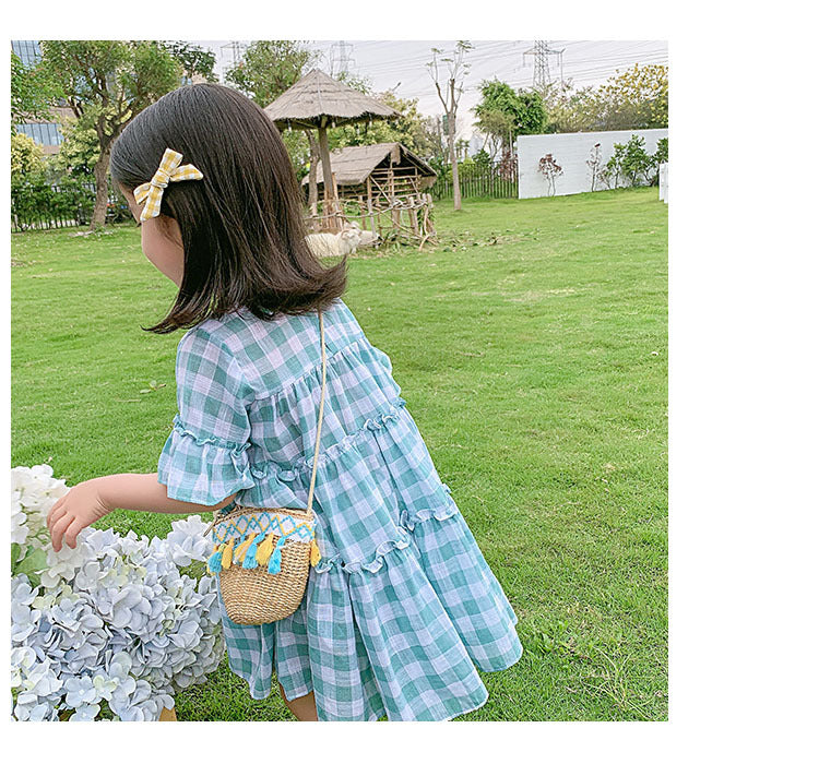 [507206] - Dress Fashion Anak Perempuan - Motif Gingam Three Connections