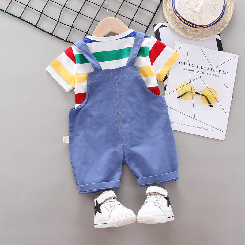 [368171] - Baju Setelan Keren Overall Anak - Motif Rainbow of Colors