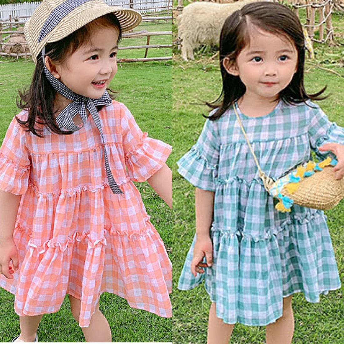 [507206] - Dress Fashion Anak Perempuan - Motif Gingam Three Connections