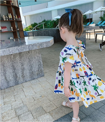 [507204] - Dress Fashion Anak Perempuan - Motif Animal Fruits