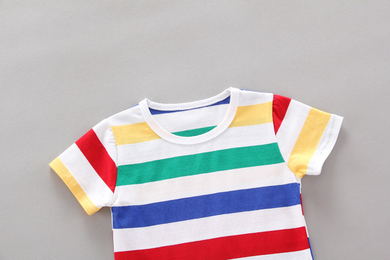 [368171] - Baju Setelan Keren Overall Anak - Motif Rainbow of Colors
