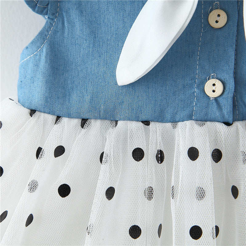 [340155] - Dress Kekinian Fashionable Anak Perempuan - Motif Polkadot Tie