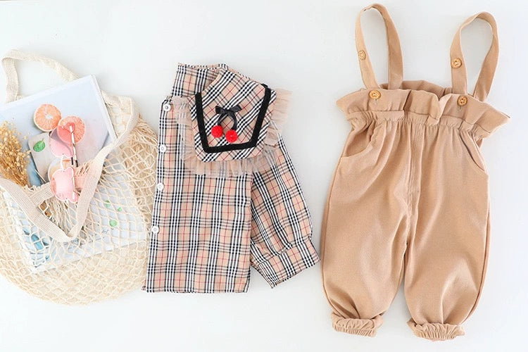 [340171] - Setelan Anak Trendy - Motif Stripe Lychee