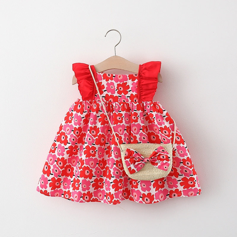 [340232] - Dress Bunga Lengan Kutung Anak Perempuan - Motif Pretty Flower