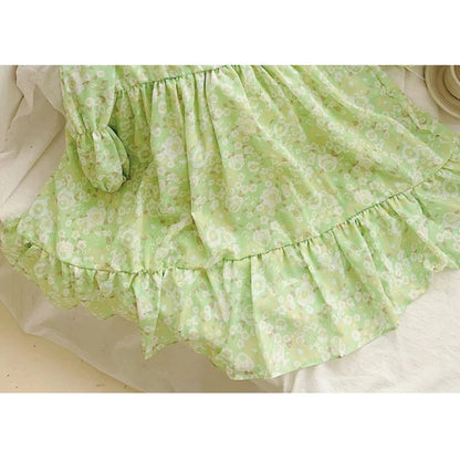 [507369] - Dress Fashion Anak Perempuan Import - Motif Flower