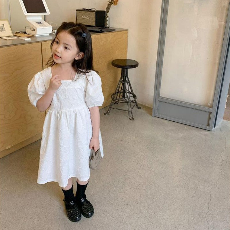 [507373] - Dress Fashion Anak Perempuan - Motif Plain Color