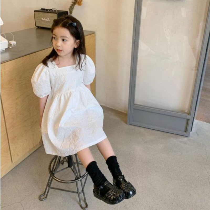 [507373] - Dress Fashion Anak Perempuan - Motif Plain Color