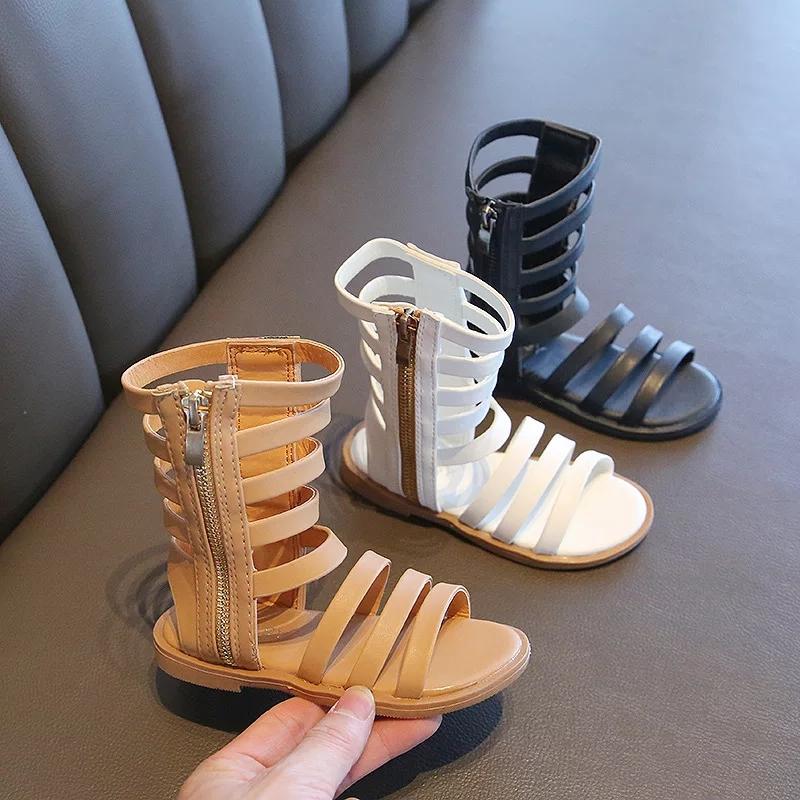[381193] - Sepatu Sandal Gladiator Anak Import - Motif Strap Zipper