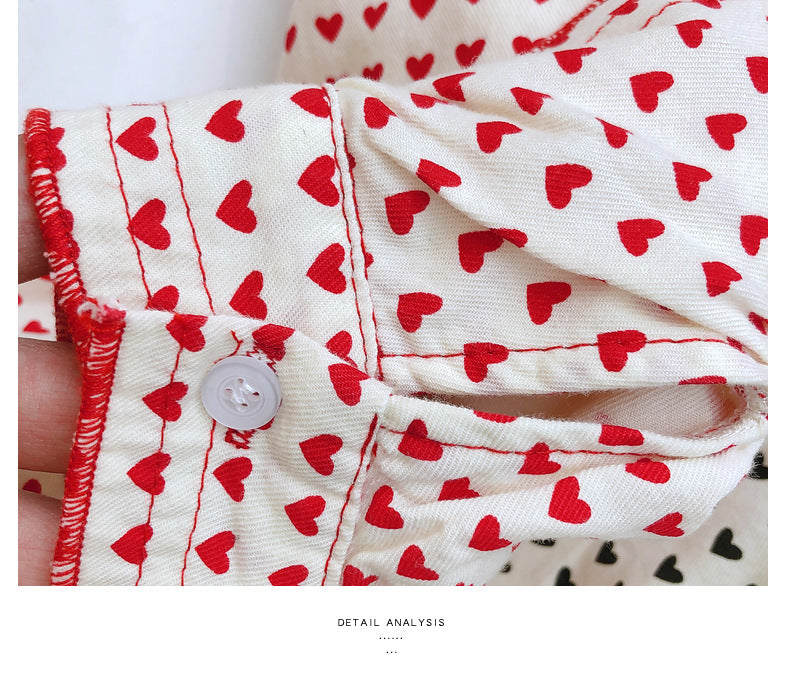 [363470] - Setelan Blouse Celana Panjang Jeans Pensil Rawis Anak Perempuan - Motif Multiple Love