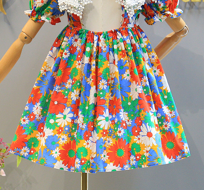 [363272] - Dress Trend Fashion Anak Import - Motif World of Flowers
