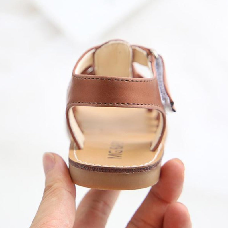 [381105-WHITE] - Sepatu Sandal Anak Import - Motif Webbing Straps