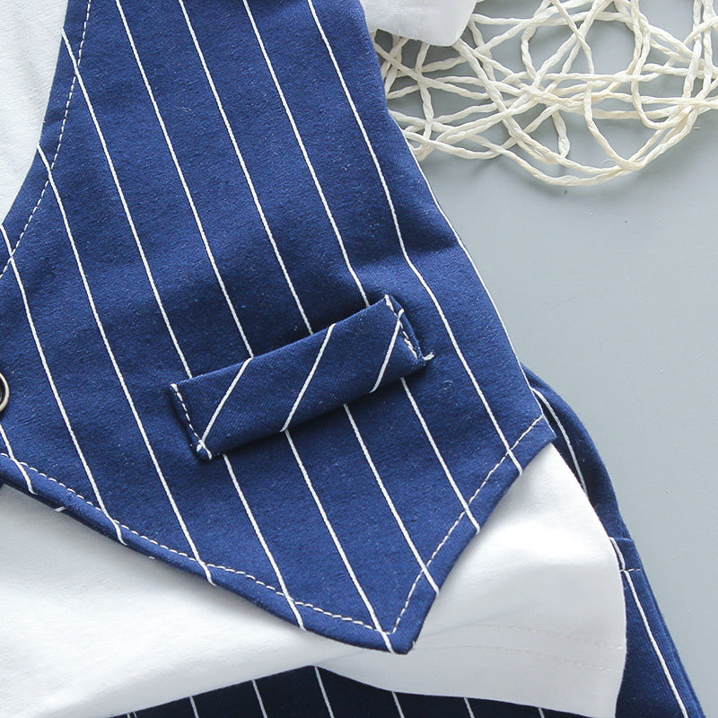 [368230-NAVY] - Setelan Formal Keren Anak - Motif Tie Lines