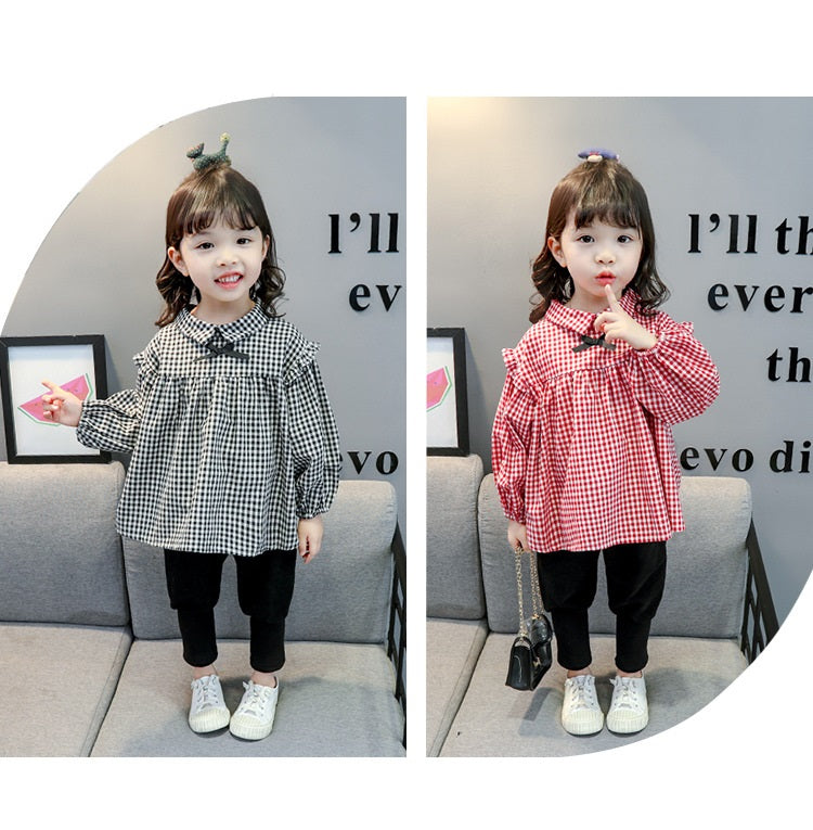 [368308] - Setelan Fashion Anak Perempuan - Motif Gingham Fashion