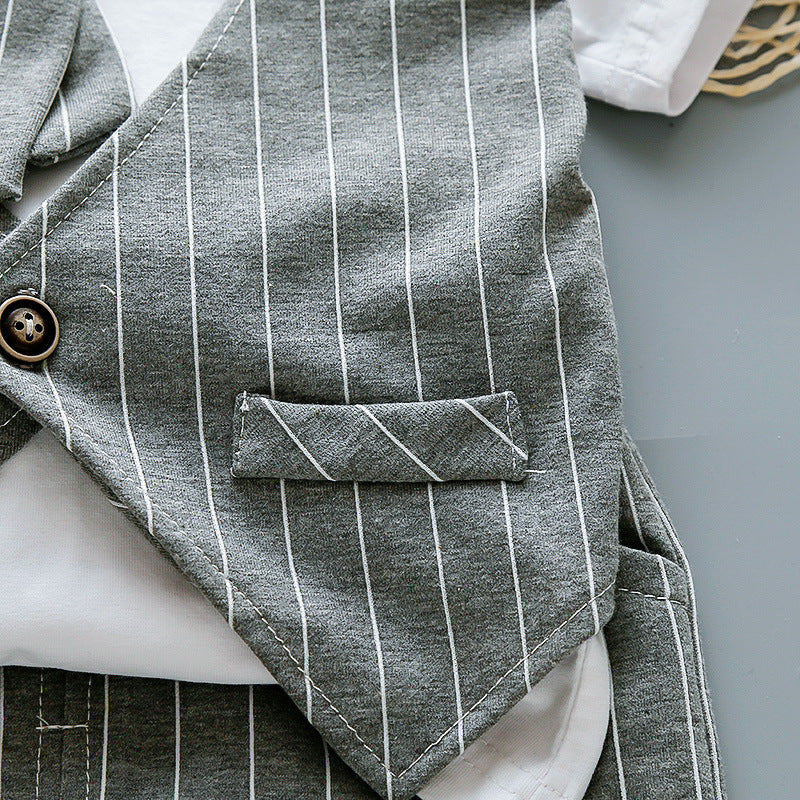 [368230-GRAY] - Setelan Formal Keren Anak - Motif Tie Lines