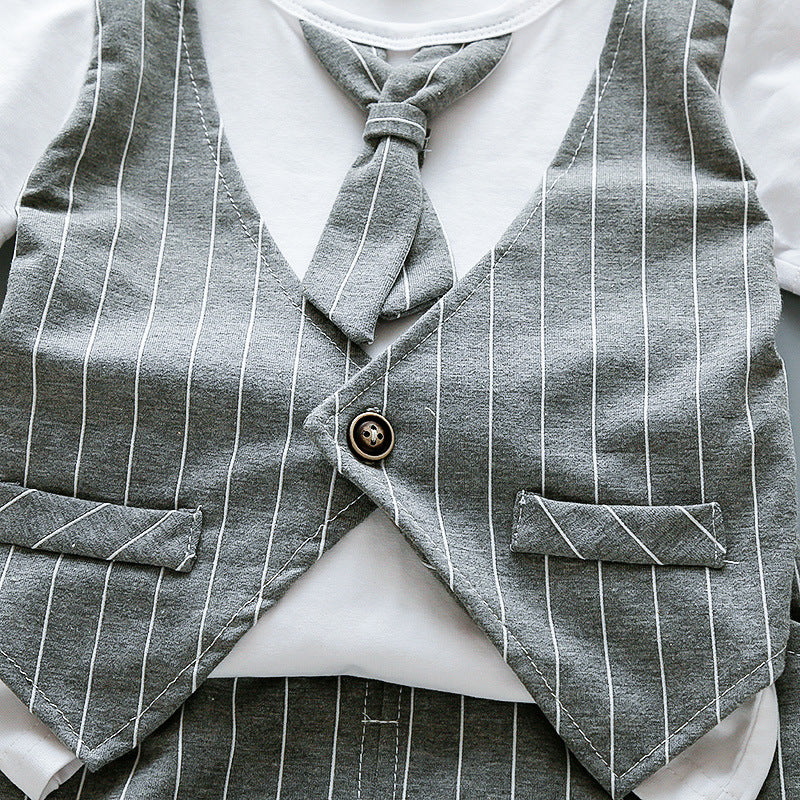[368230-GRAY] - Setelan Formal Keren Anak - Motif Tie Lines