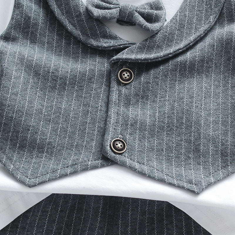 [368228-GRAY] - Setelan Formal Keren Anak - Motif Fiber Lines