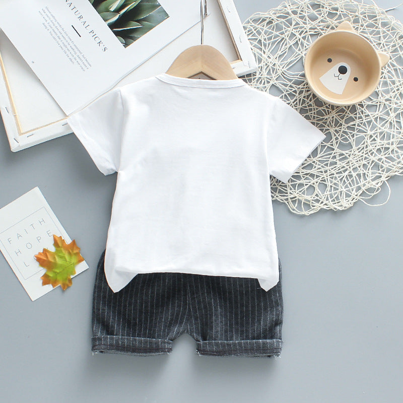 [368228-GRAY] - Setelan Formal Keren Anak - Motif Fiber Lines