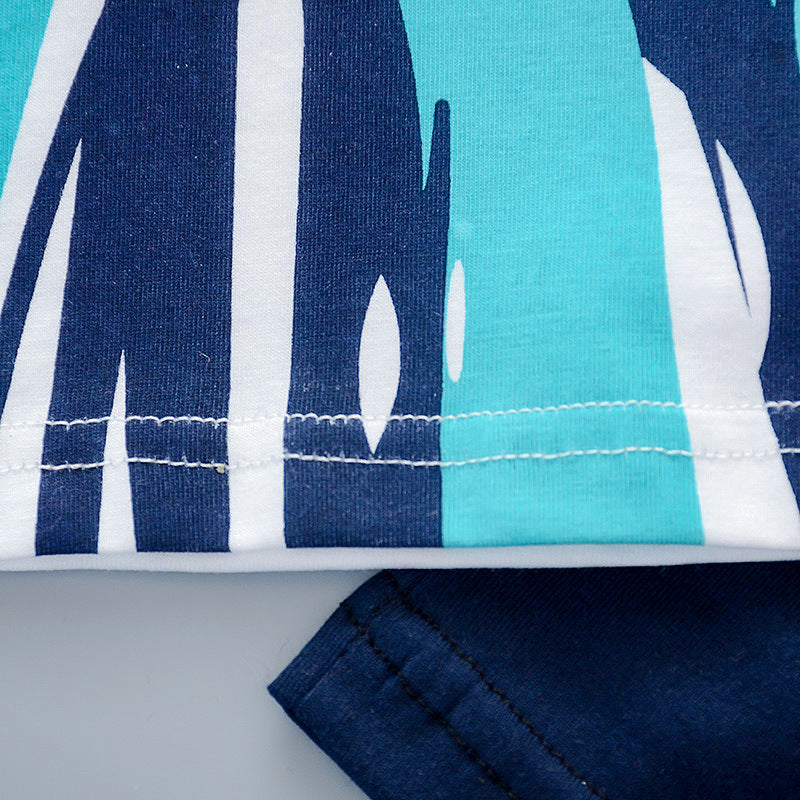 [368330] - Setelan Kaos Kutung Anak - Motif Abstract Lion