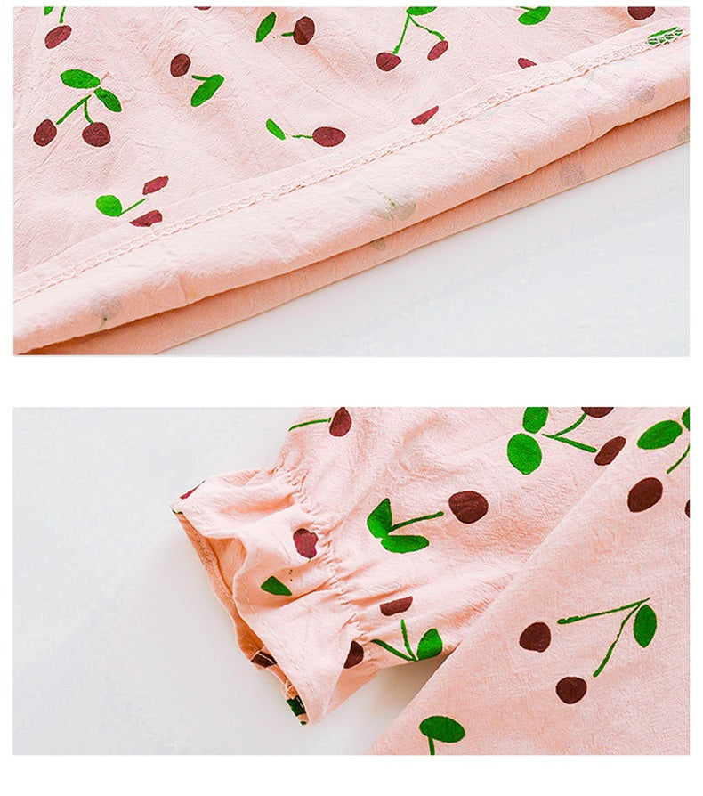 [368309-PINK] - Setelan Fashion Anak Perempuan - Motif Sweet Cherries