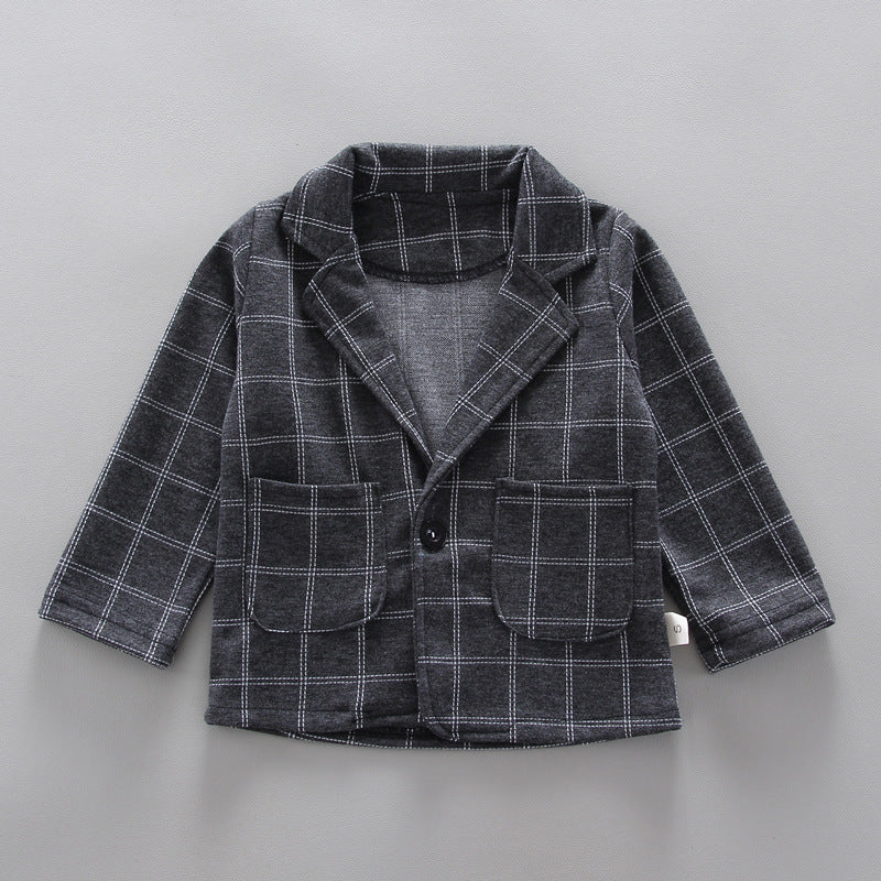 [368191-BLACK] - 3 In 1 Setelan Formal Keren Anak - Motif Bow Tie Tattersall
