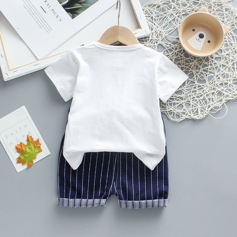 [368230-NAVY] - Setelan Formal Keren Anak - Motif Tie Lines