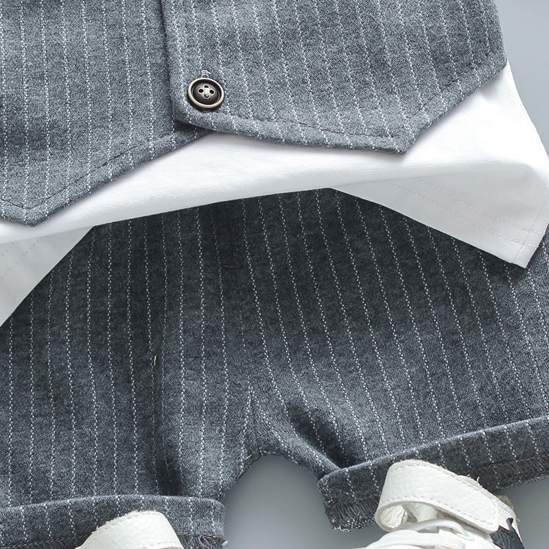 [368228-GRAY] - Setelan Formal Keren Anak - Motif Fiber Lines