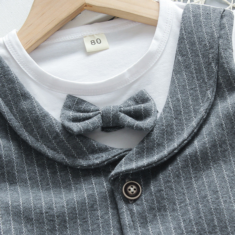 [368228-GRAY] - Setelan Formal Keren Anak - Motif Fiber Lines