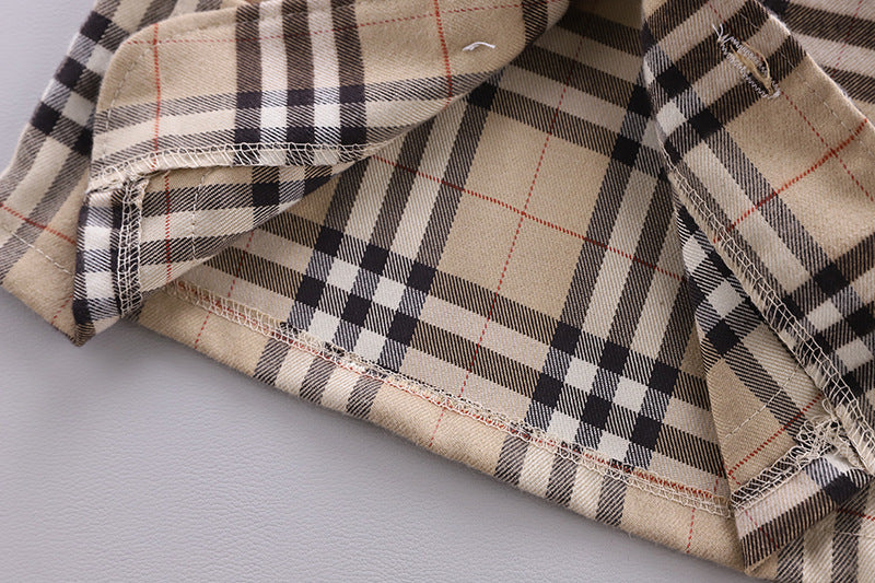 [368240-BEIGE STRIPE] - 3 In 1 Setelan Formal Anak - Motif Ready Tartan Plaid