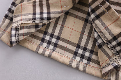 [368240-BEIGE STRIPE] - 3 In 1 Setelan Formal Anak - Motif Ready Tartan Plaid