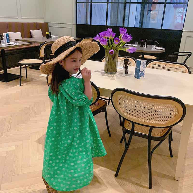 [507251] - Dress Fashion Anak Perempuan Import - Motif Balloon Sleeve
