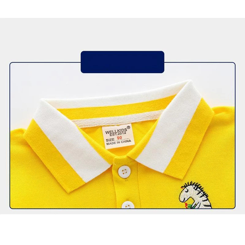 [513189] - Atasan Kaos Polo Anak Cowok - Motif Wild Animal