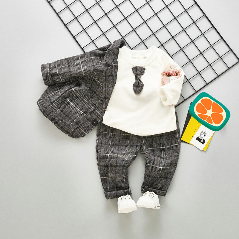 [368244] - Setelan Formal 3 In 1 Anak - Motif Madras Crown