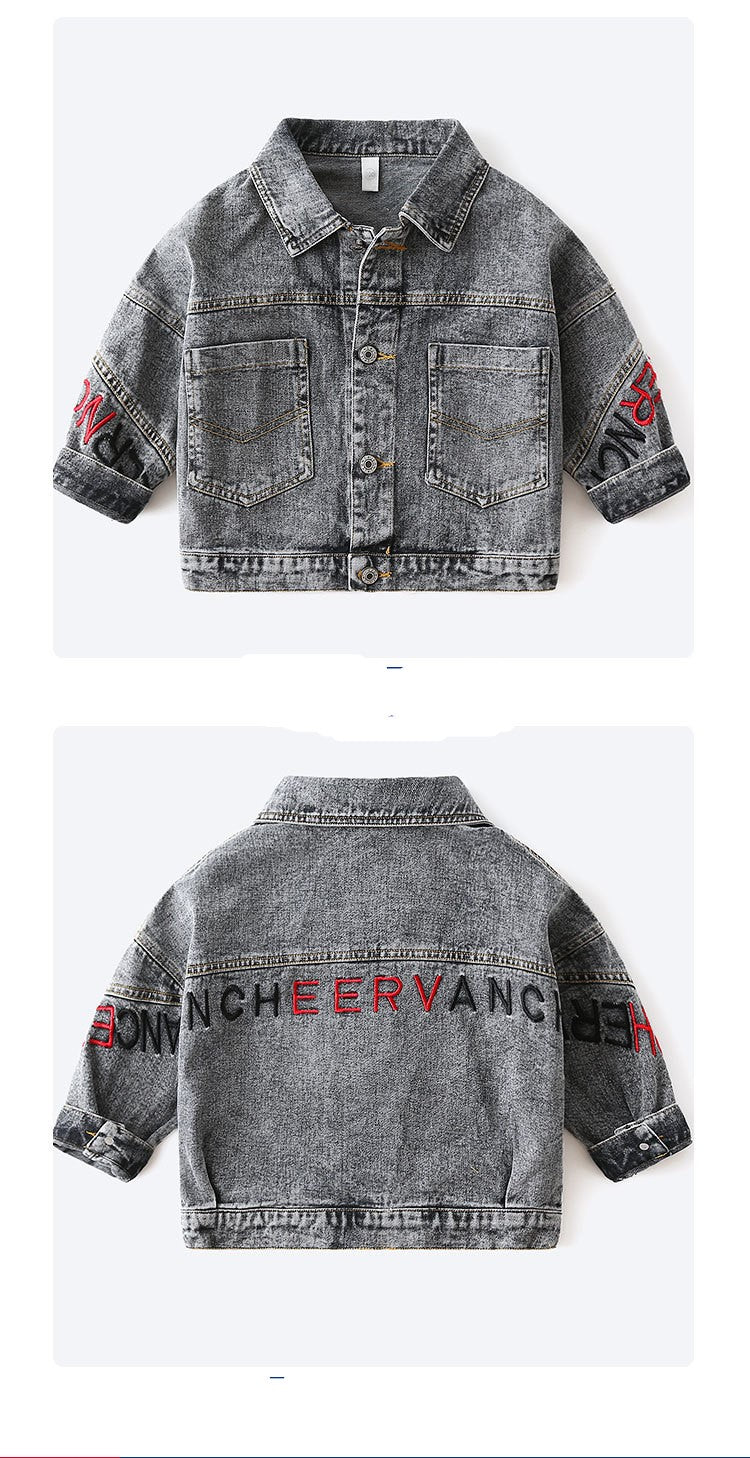 [119275] - Jaket Jeans Style Anak - Motif Handwriting Bordir