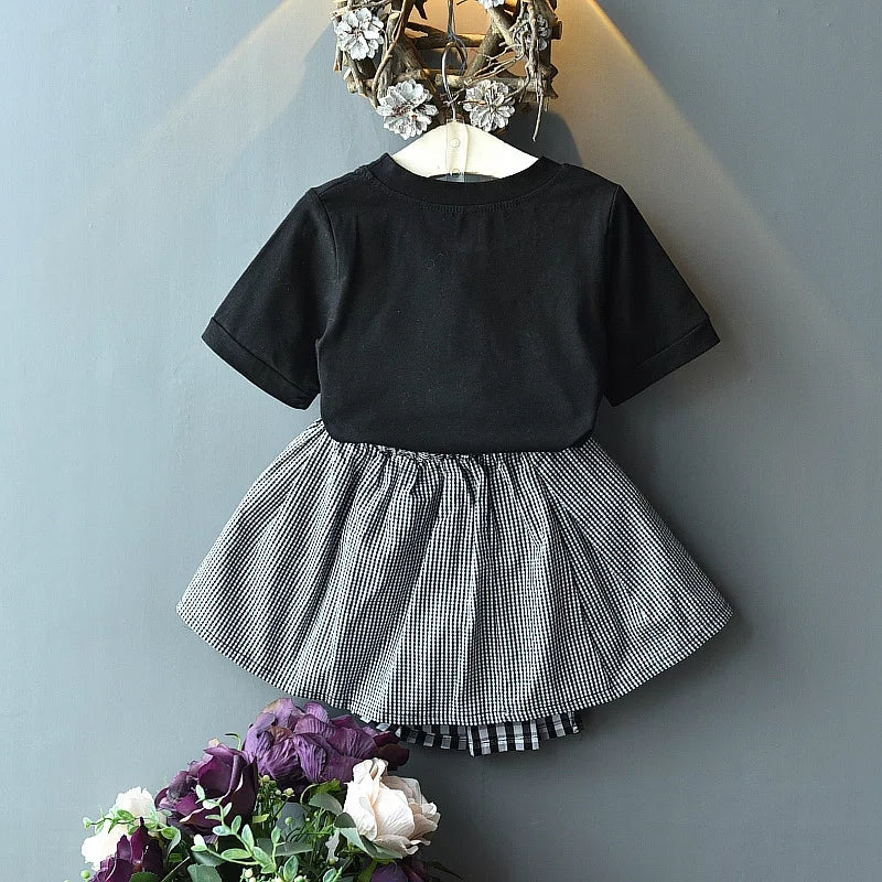 [363244] - Baju Setelan Fashion Trend Anak Perempuan - Motif Tartan Love