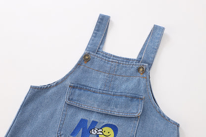 [368210] - Bawahan Overall Trendi Anak - Motif Emoticon No