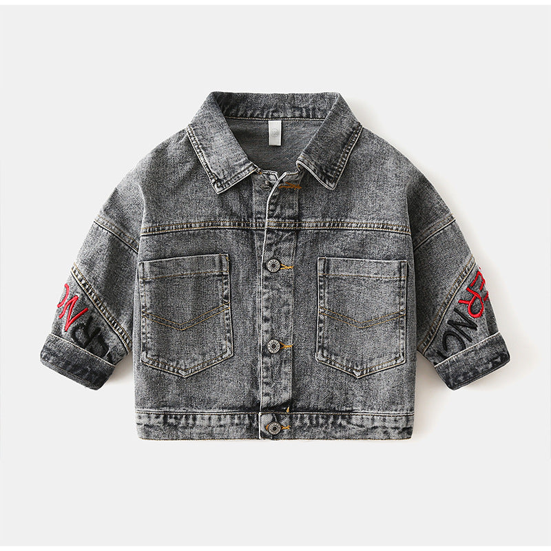 [119275] - Jaket Jeans Style Anak - Motif Handwriting Bordir
