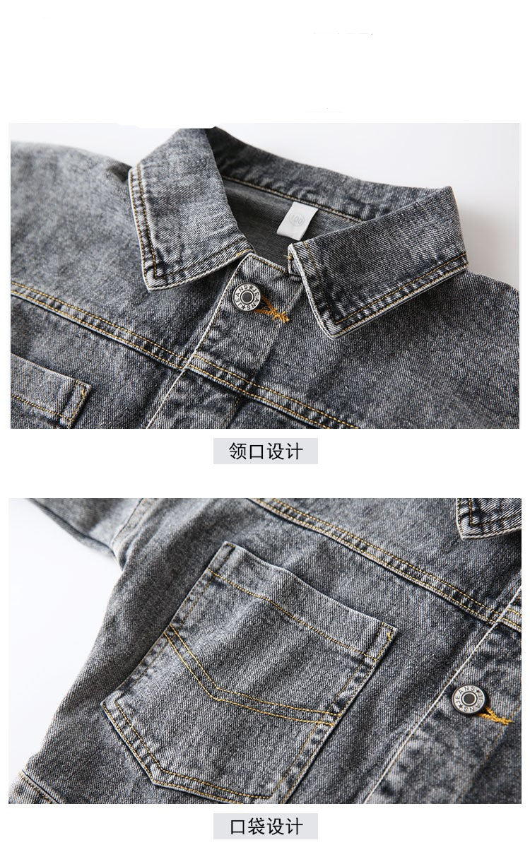 [119275] - Jaket Jeans Style Anak - Motif Handwriting Bordir