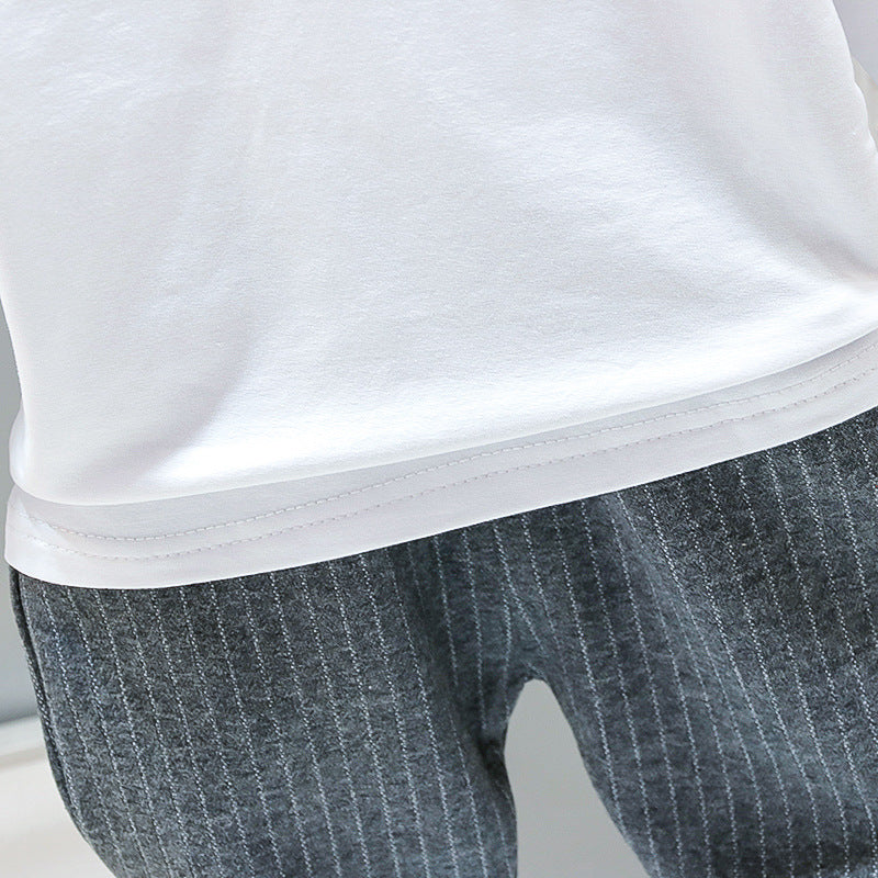 [368243-GRAY] - Setelan Formal 3 In 1 Anak - Motif Tie Line Pattern