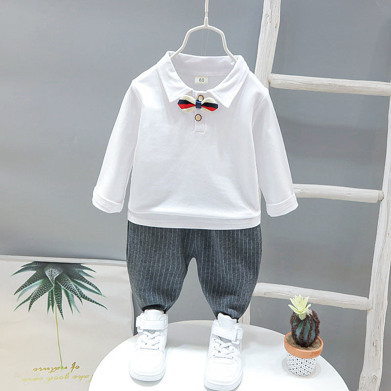[368243-GRAY] - Setelan Formal 3 In 1 Anak - Motif Tie Line Pattern