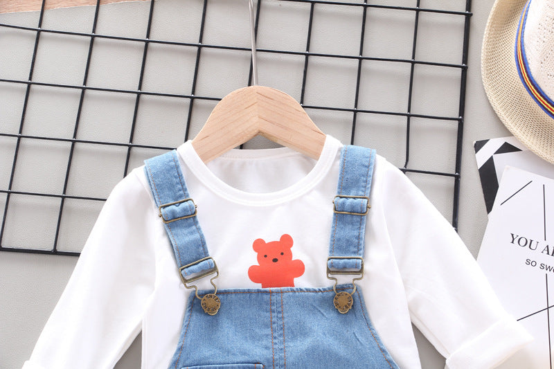 [368292] - Baju Setelan Overall Anak - Motif Animal Pouch