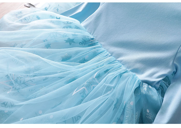 [363234-BLUE] - Dress Fashion Trend Anak Perempuan - Motif Snow Tutu