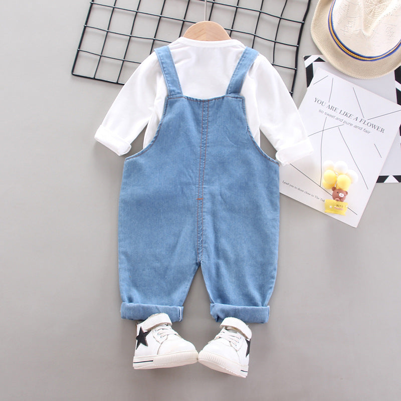 [368292] - Baju Setelan Overall Anak - Motif Animal Pouch