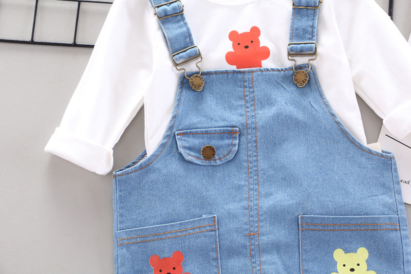 [368292] - Baju Setelan Overall Anak - Motif Animal Pouch