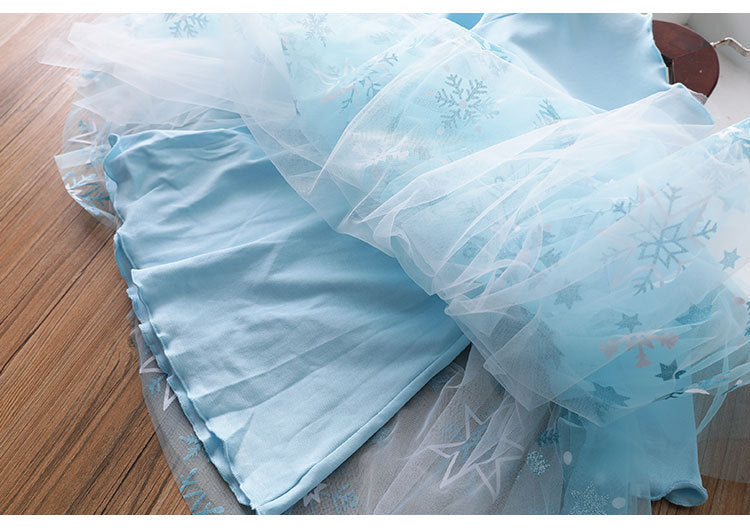 [363234-BLUE] - Dress Fashion Trend Anak Perempuan - Motif Snow Tutu