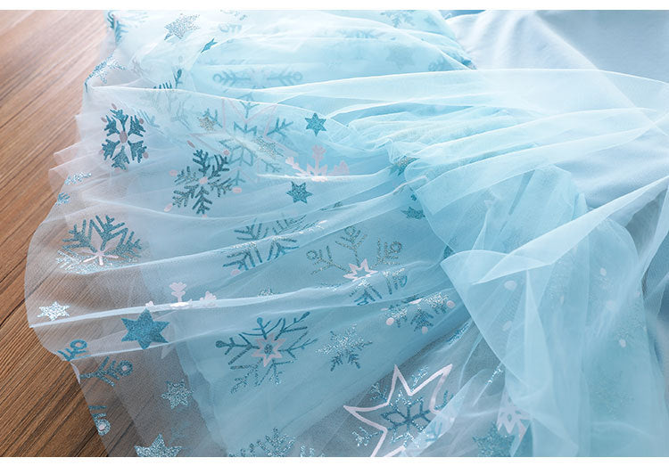 [363234-BLUE] - Dress Fashion Trend Anak Perempuan - Motif Snow Tutu