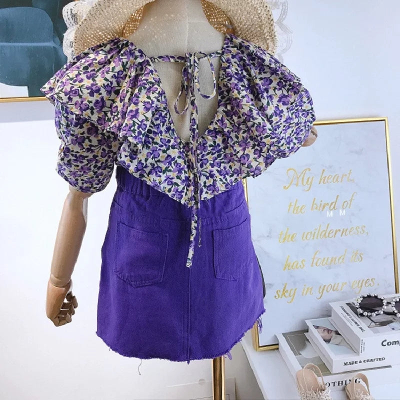 [363385] - Setelan Blouse Fashion Anak Perempuan - Motif Flower Rope