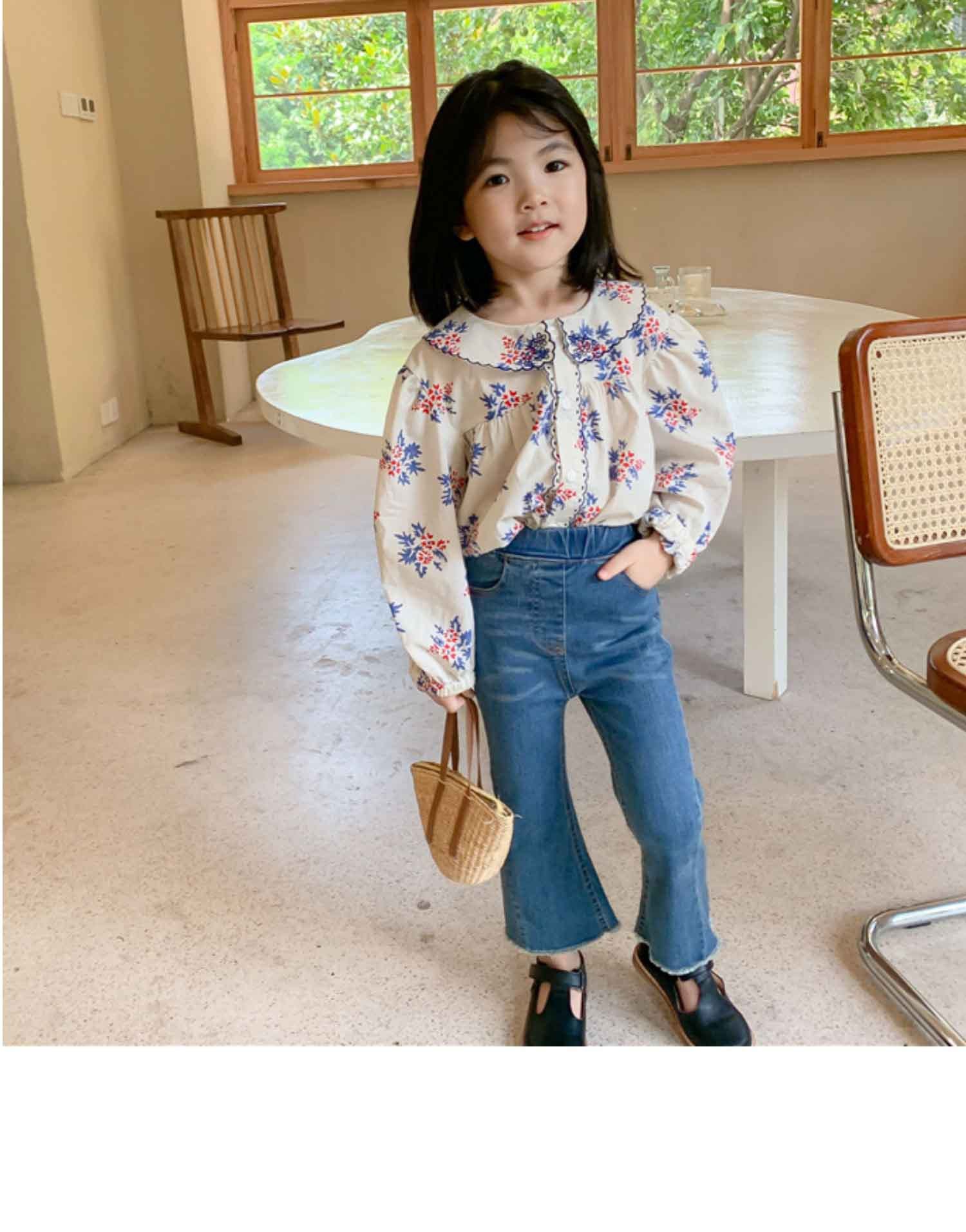 [507282] - Celana Jeans Anak Perempuan - Motif Plain Jeans